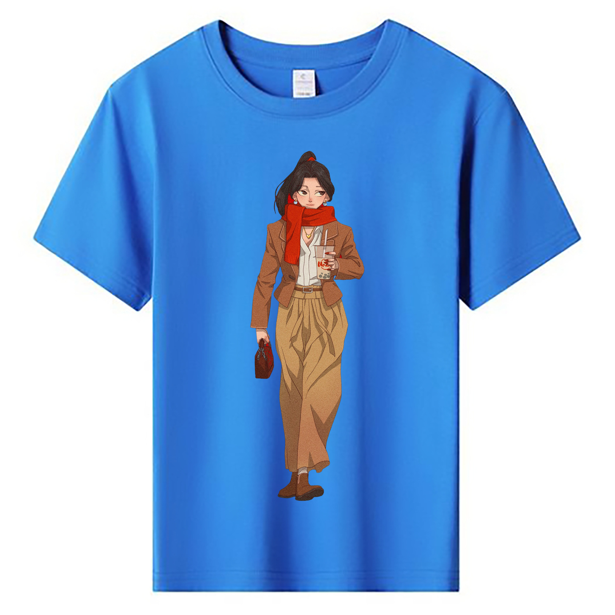 （画像用） Ne Zha 2 ナタ 魔童の大暴れ 綿100％キッズTシャツ（フロントプリント）